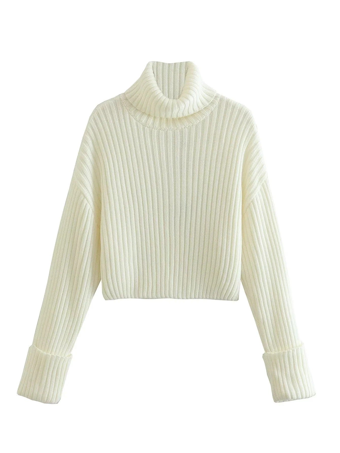 Turtleneck Sweaters Clothing Striped Short Style