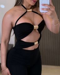 Hollow Slim Jumpsuit
