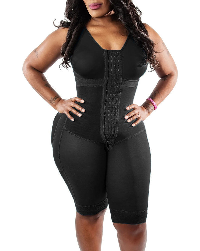 Tummy Control Fajas Adjustable Hook And Eye Front Closure Shapewear Post Liposuction