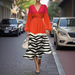 Printed Casual Retro Dress