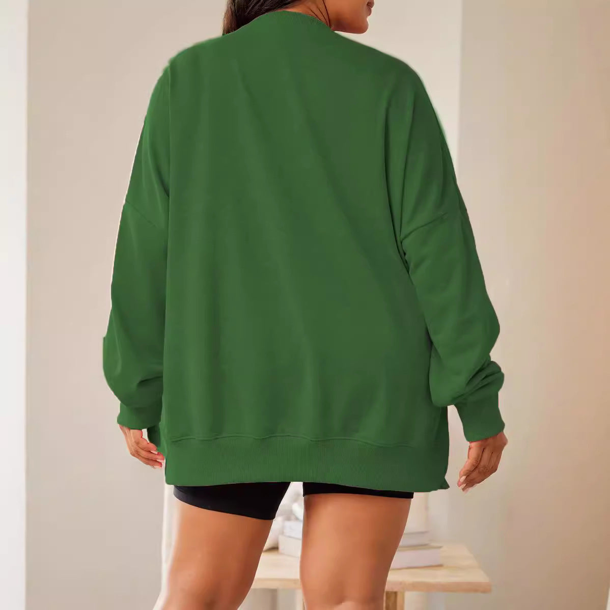 Christmas Sequined Top Loose Casual Long Sleeves Sweater