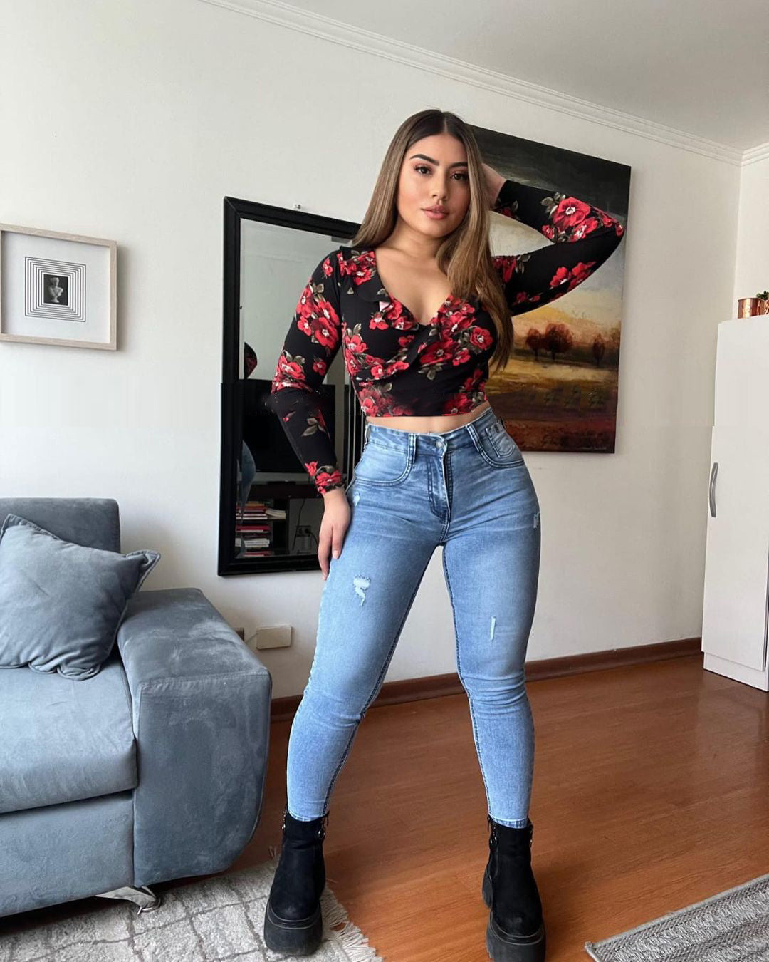 Full Elasticated And Comfortable Push Up High Waist Skinny Jeans