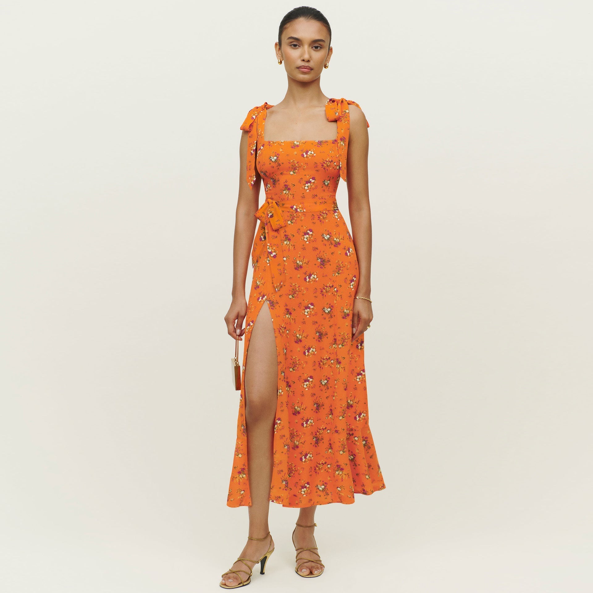 Spring And Halter Straps Bustier Floral Dresses