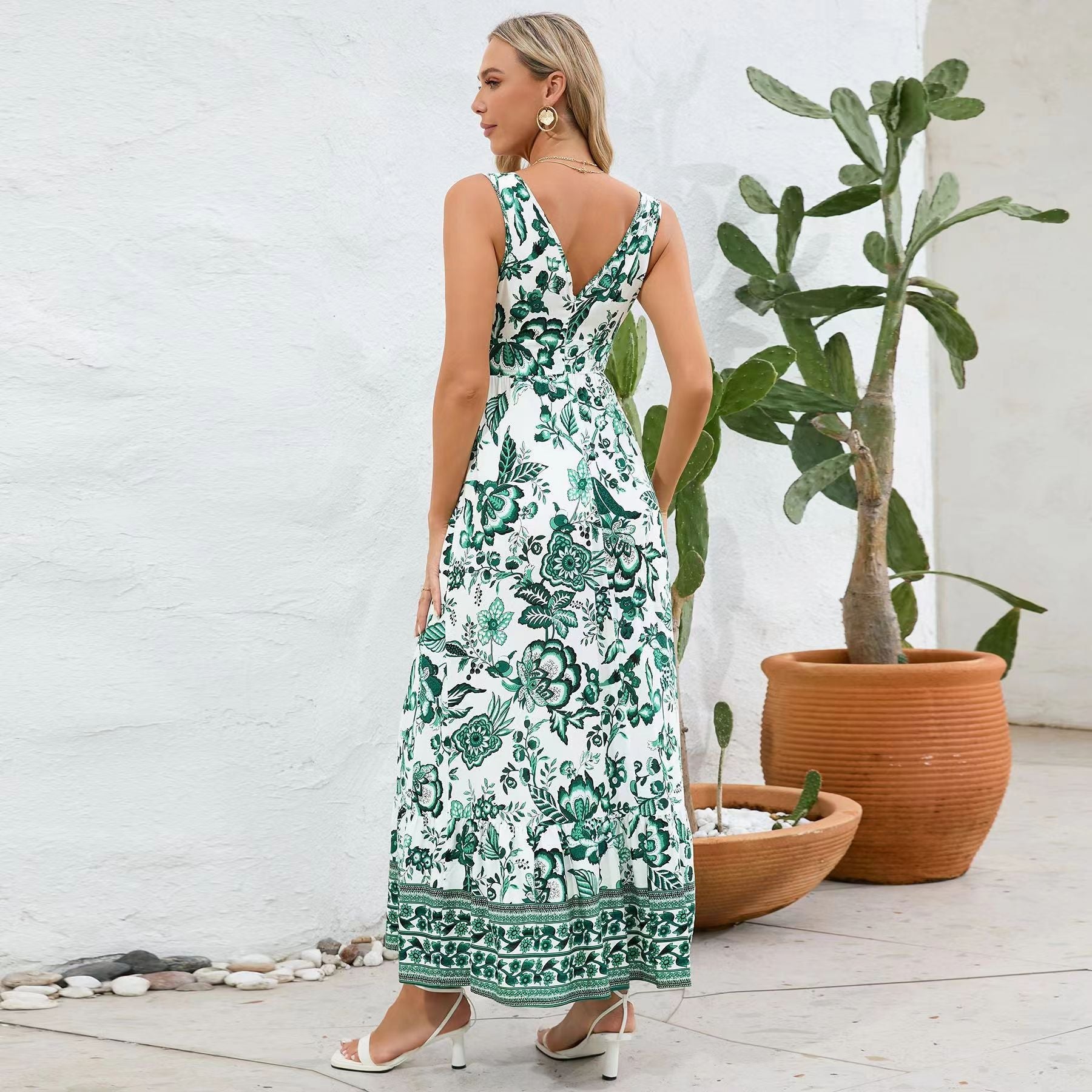 Womens Floral-print Dress