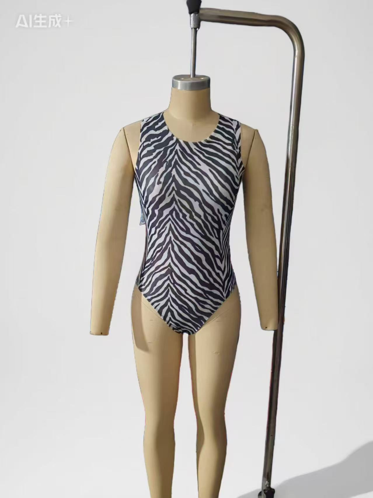 Sheer Night-sky-inspired One-piece Swimsuit