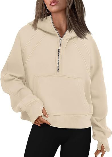 Zipper Hoodies Sweatshirts With Pocket Loose Sport Tops Long Sleeve Pullover Sweaters Fall Outfits Clothing