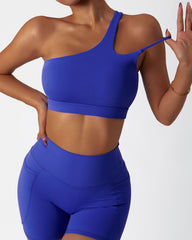 One Shoulder Asymmetrical Sports Bra
