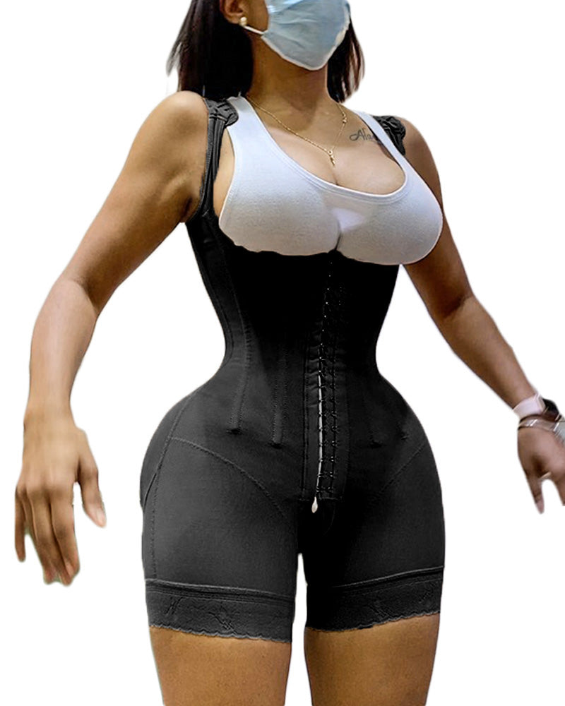 Shapewear HOOK AND EYE CLOSURE Tummy Control  Adjustable Crotch  Open Bust Bodysuit