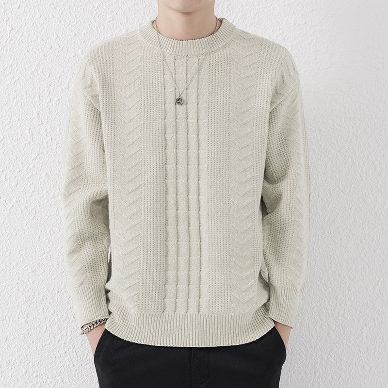 Men's Round Neck Knitted Sweater