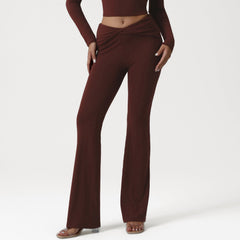 Cross High-waist Slightly Flared Yoga Pants