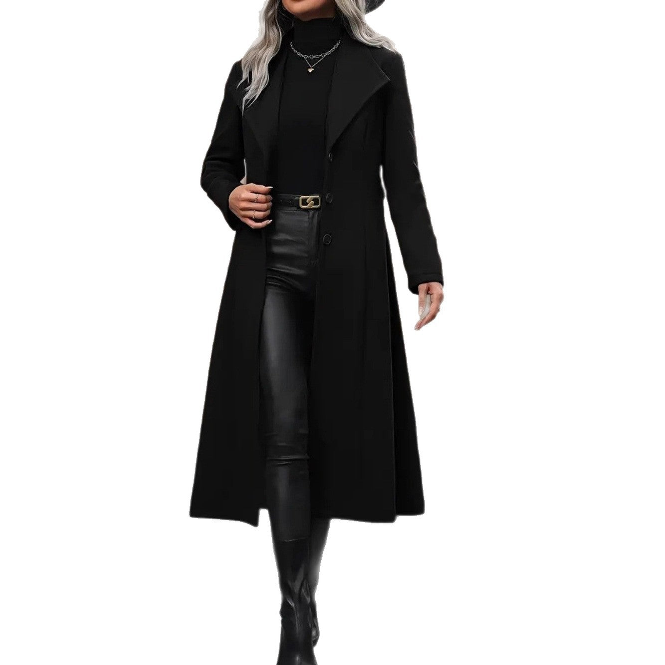 Minimalist Basic Belt King-size Coat