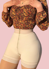 Button Breasted Zippered High Waist Butt Lift Shapers