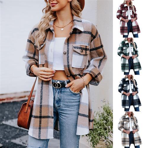 Casual Long Shirt Coat Women