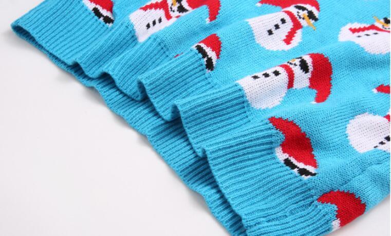 Long Sleeve Cute Snowman Christmas Sweater