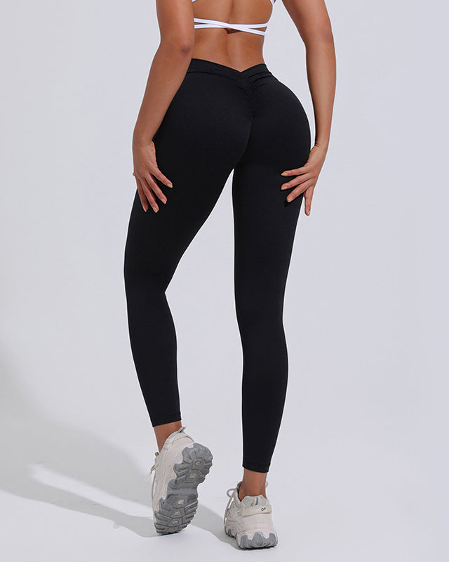 High Waist Back V Butt Lifting Fitness Naked Yoga Pants