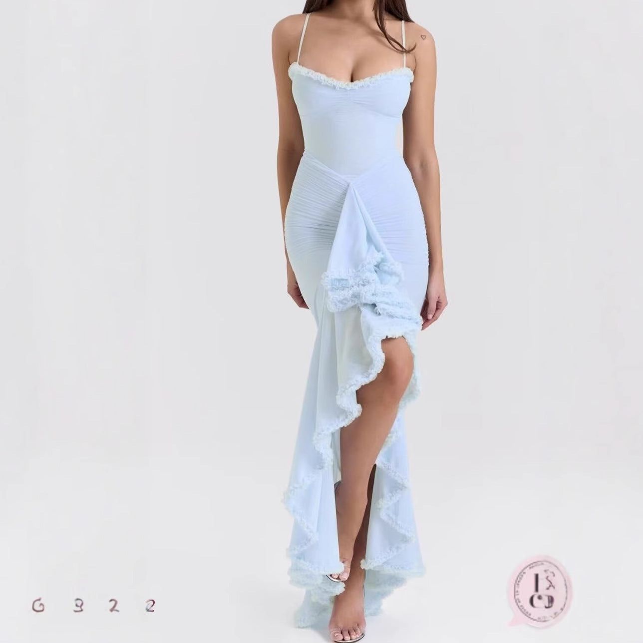 Irregular Slim-fit Slimming Suspender Skirt