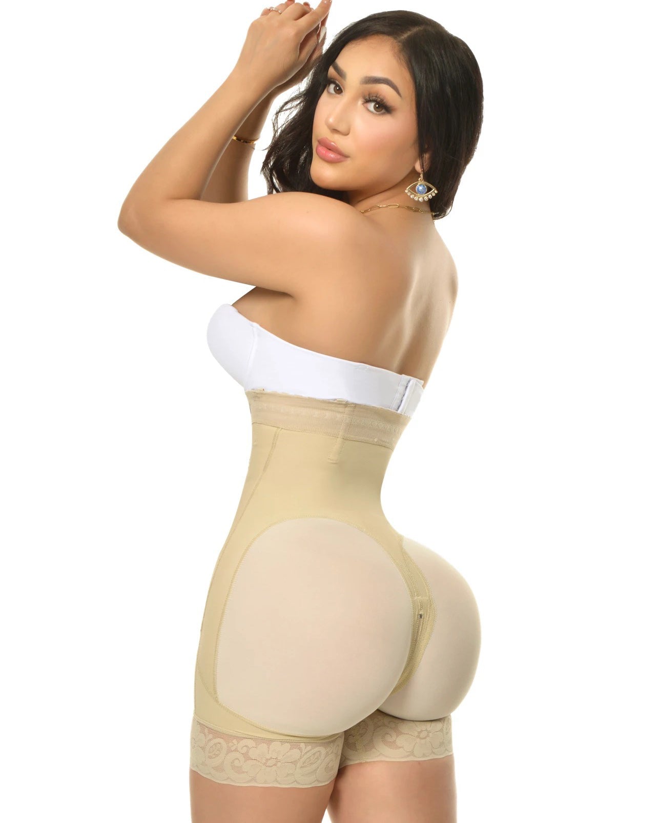2230 Fajas Tummy Control Body Shaper Open Crotch Butt Lifting Shapewear with Hooks
