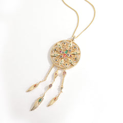Necklace Round Hollow Star Pendant Net Celebrity