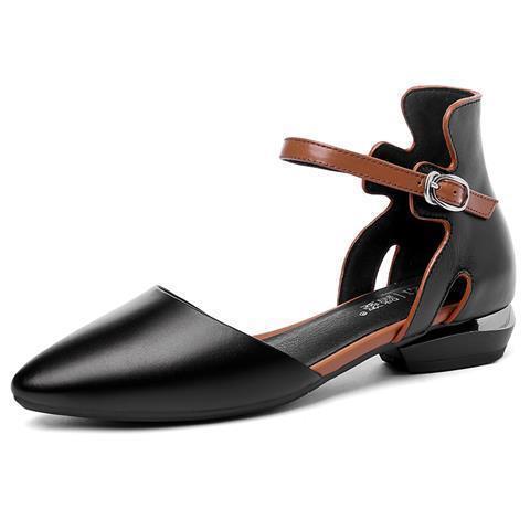 Coarse Heel Sandals Buckle Large