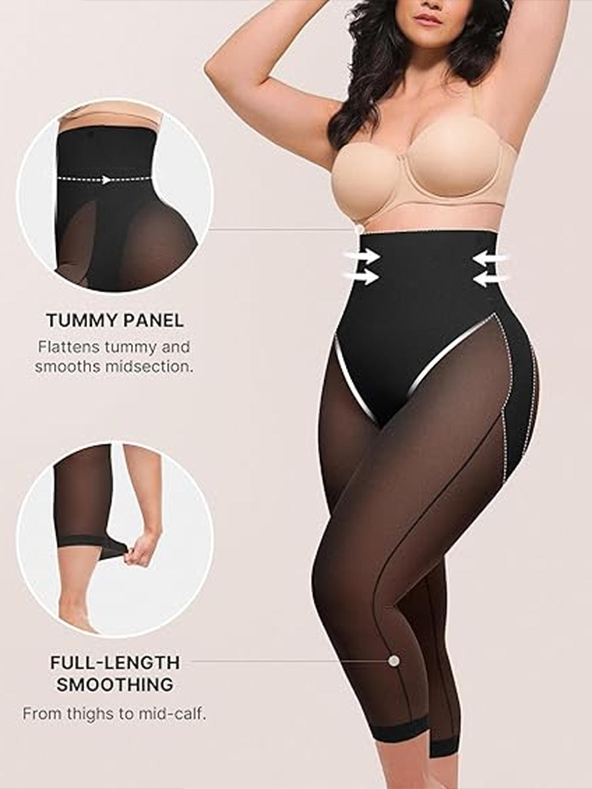 Seamless Tight Shaping Hip Lifting Capri Pants