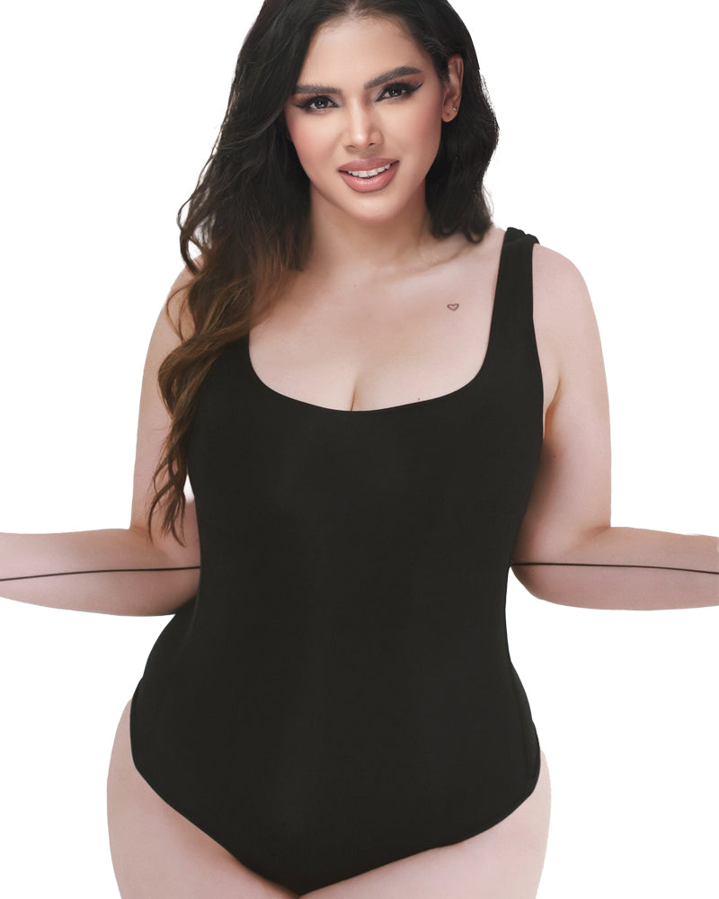 Back Lace-up Seamless Tummy Control Bodysuit