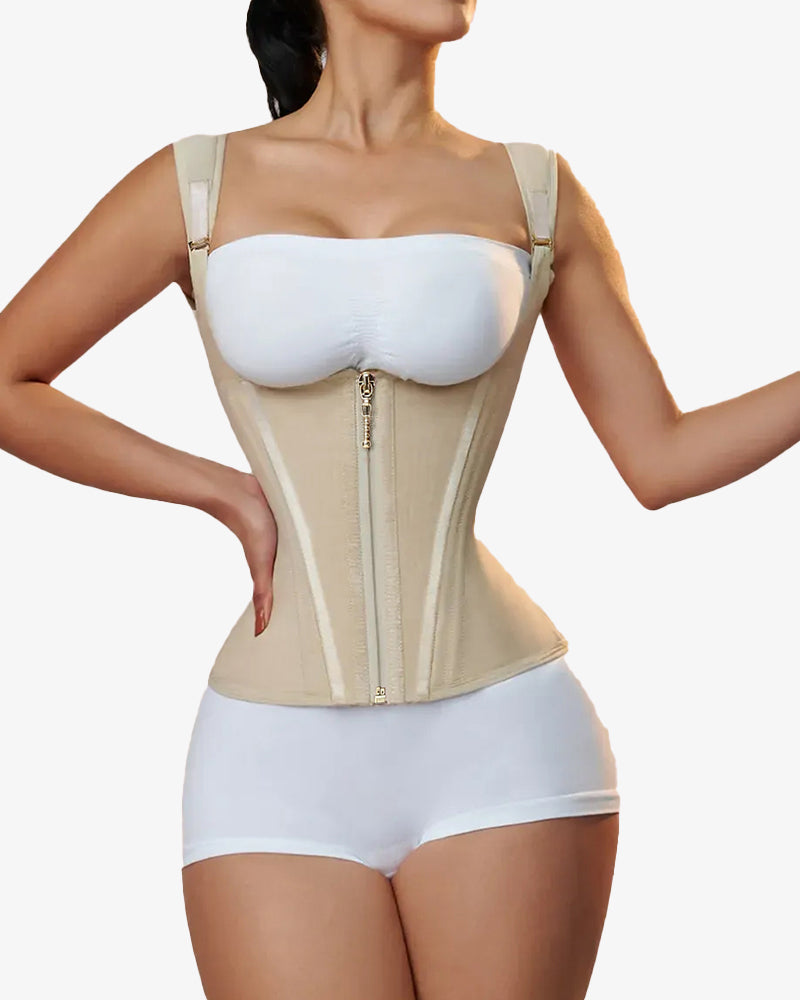 Waist Trainer for Vest Body Shaper Cincher Trimmer Tank Top Sport Girdle with Steel Bones
