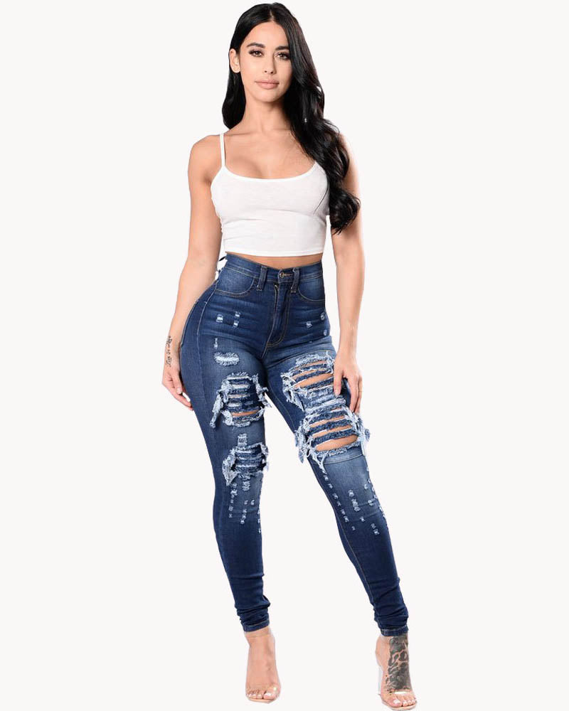 Ripped Denim Pants