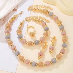 Contrast Large Round Bead Necklace