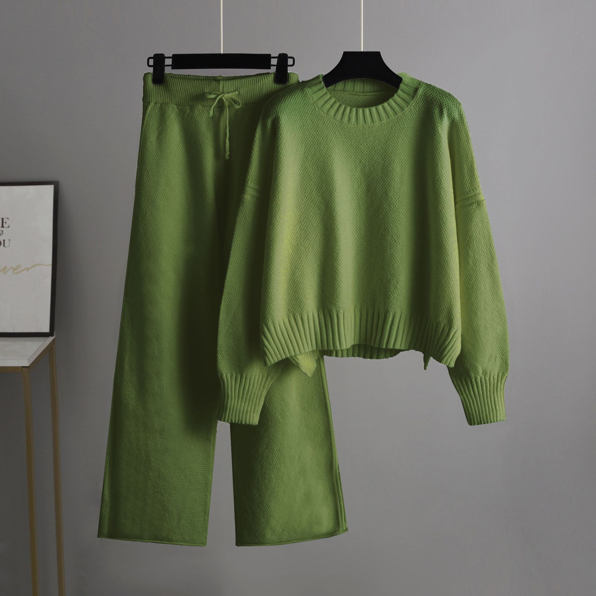 Casual Knitted Pants Set For Women
