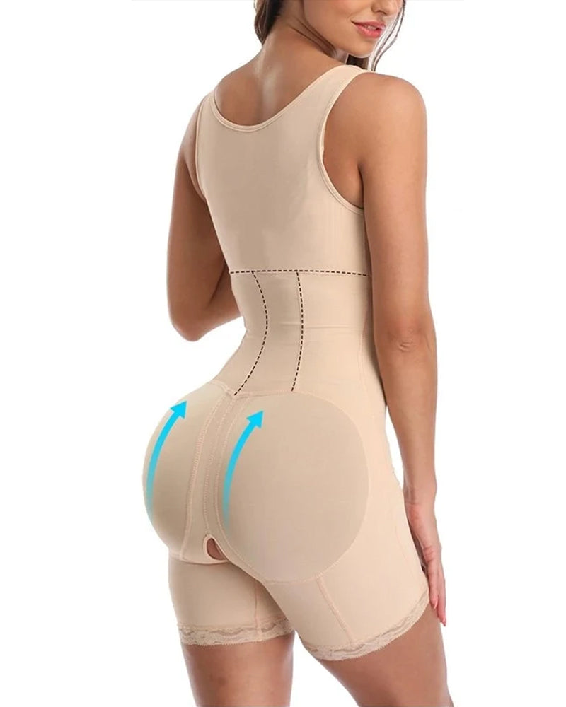 Slimming Bodysuit Underwear Butt Lifter Plus Size Shapewear Zipper Control Abdomen Hip-lifting Body Shaper