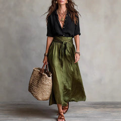 Casual Skirt And Shirt Two-Piece Set