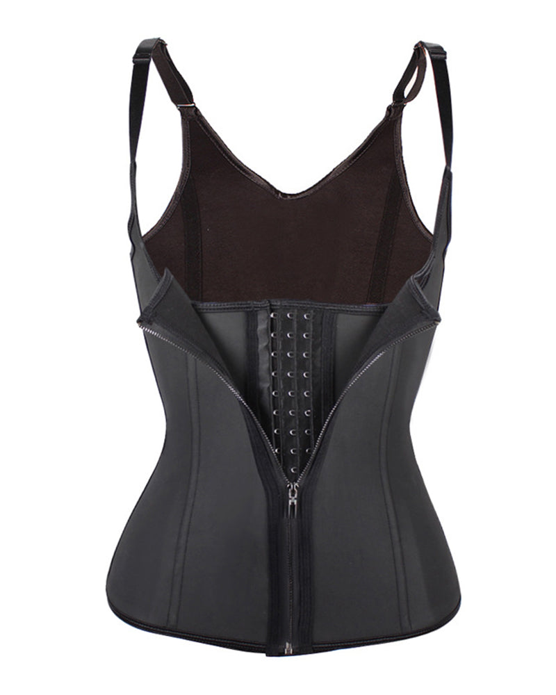 Waist Trainer Corset Vest Steel Boned Tummy Control Neoprene Shaper Tank Top With Adjustable Straps