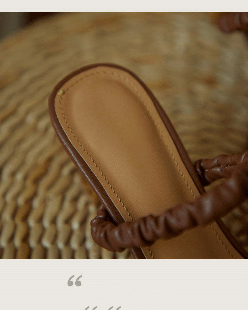 French Retro Toe Sandals With Skirt