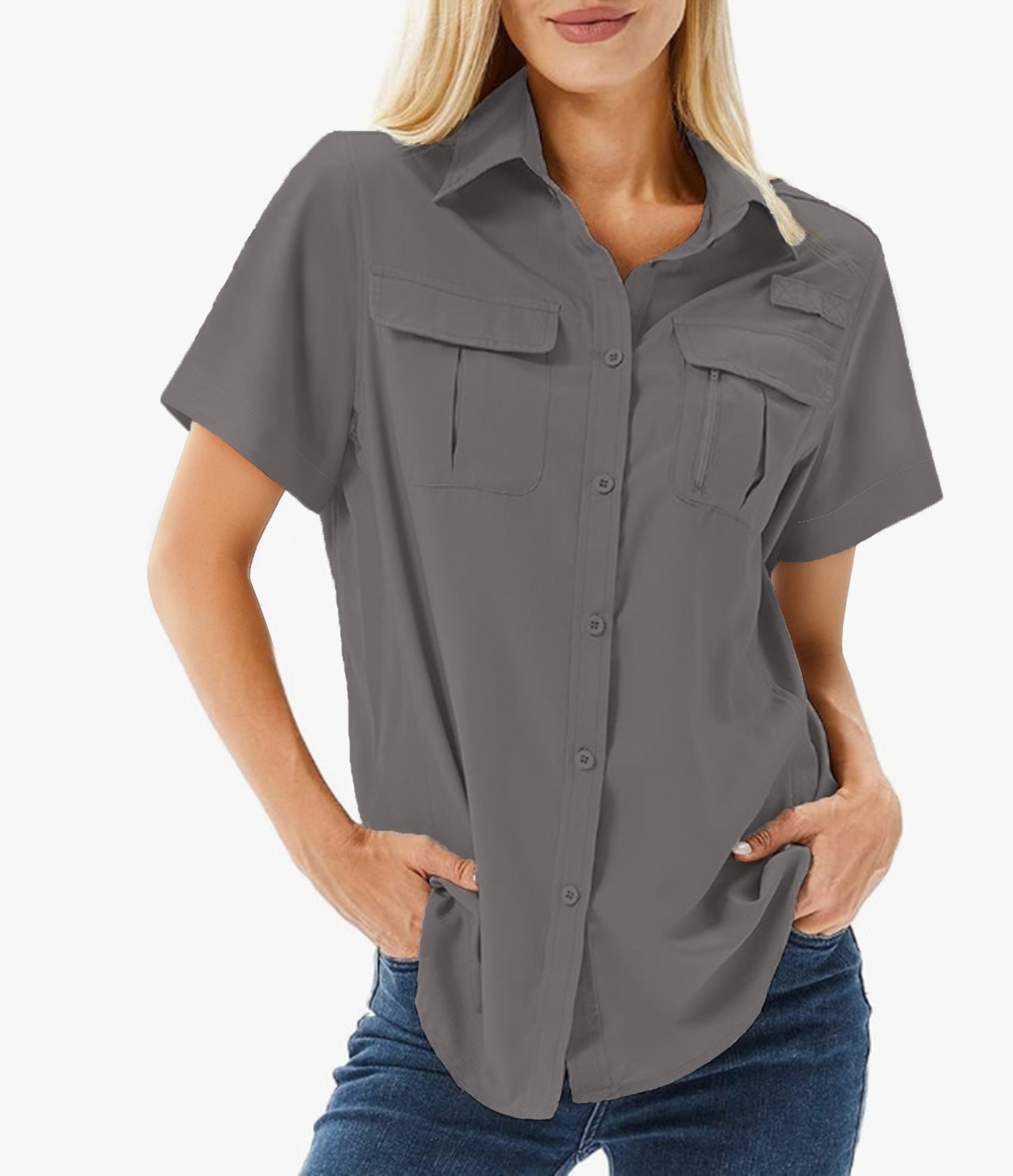 Multi-pocket Breathable UV-protective Lightweight Outdoor Shirt