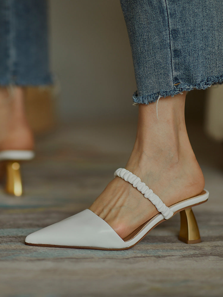 French Retro Toe Sandals With Skirt