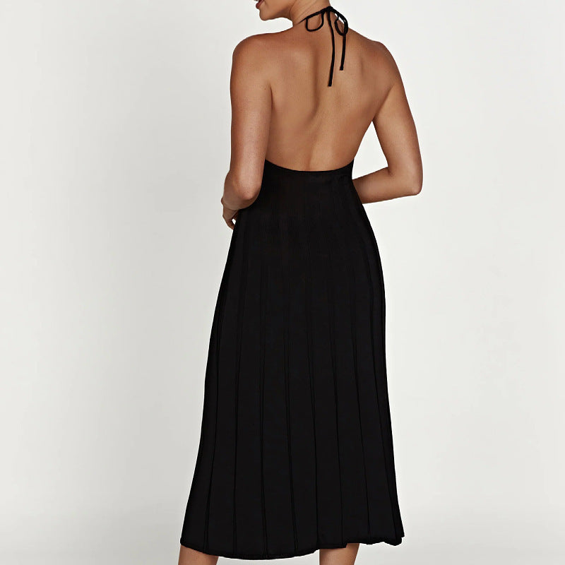 American Knitted Pleated Dress Women