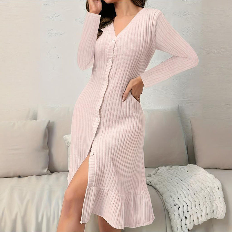 V-Neck Bodycon Midi Dresses