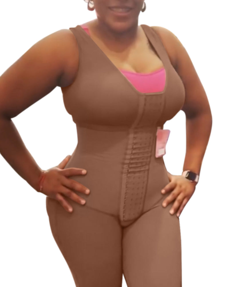 Shapewear For Tummy Control HOOK AND EYE CLOSURE Adjustable Breast Support Bodysuit Bodyshaper