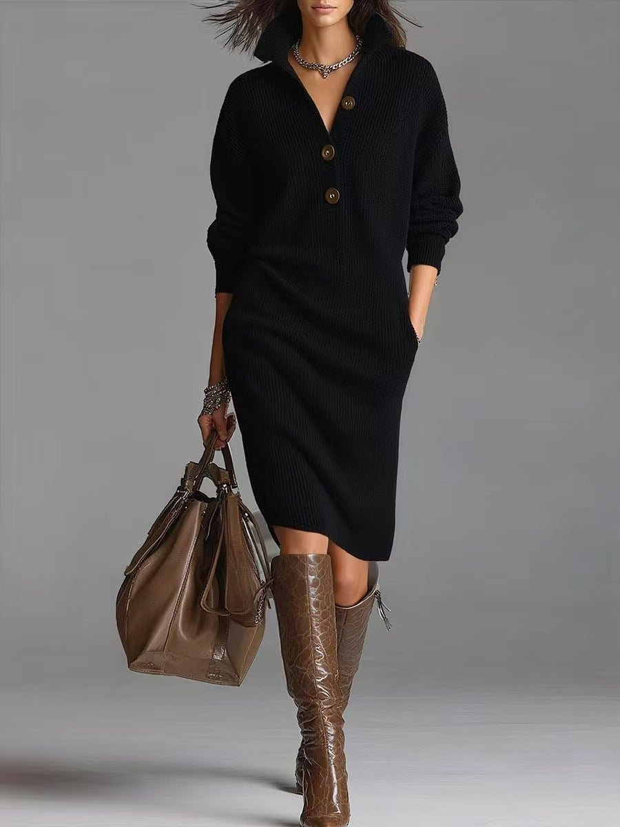 And Lazy Style Overknee Sweater Dress