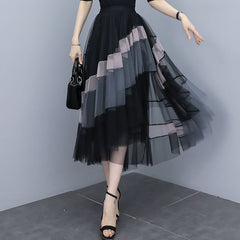 Adult Lady Like Woman Western Style Youthful-looking Lightly Mature Tulle Skirt