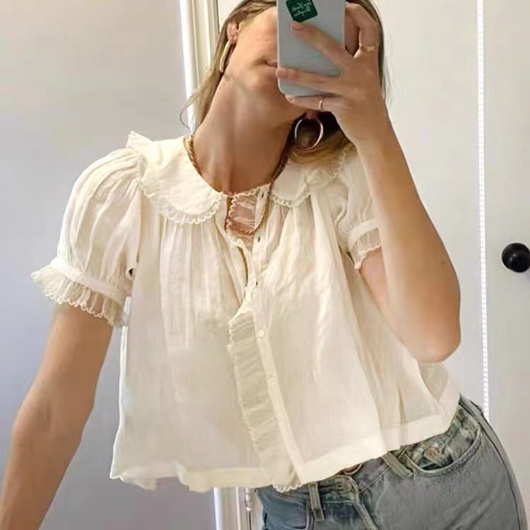 French Vintage Pure Ramie Shirt â€?Lightweight, Slightly Sheer Elegance