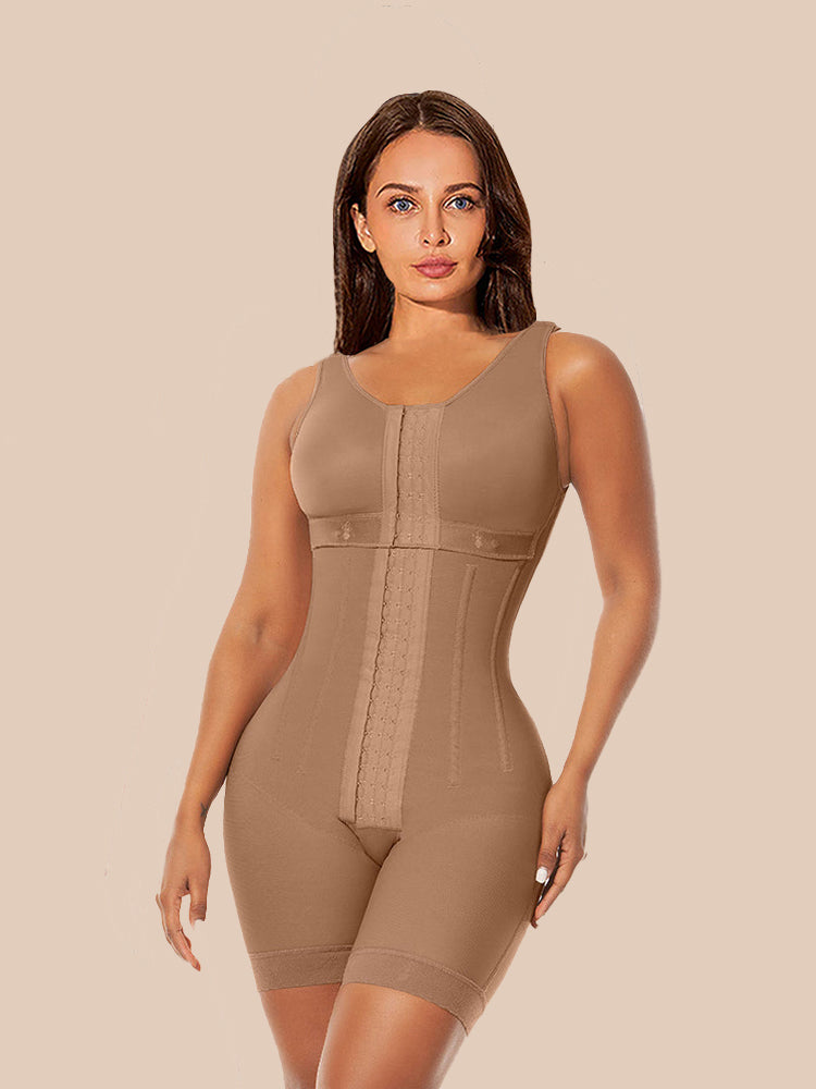 Chest-Packed Body Shaper Postpartum Fajas Colombianas with Bones