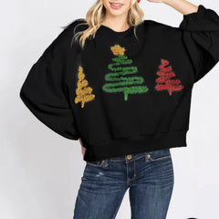 Christmas Tree Casual Pullover Long Sleeve Sweater