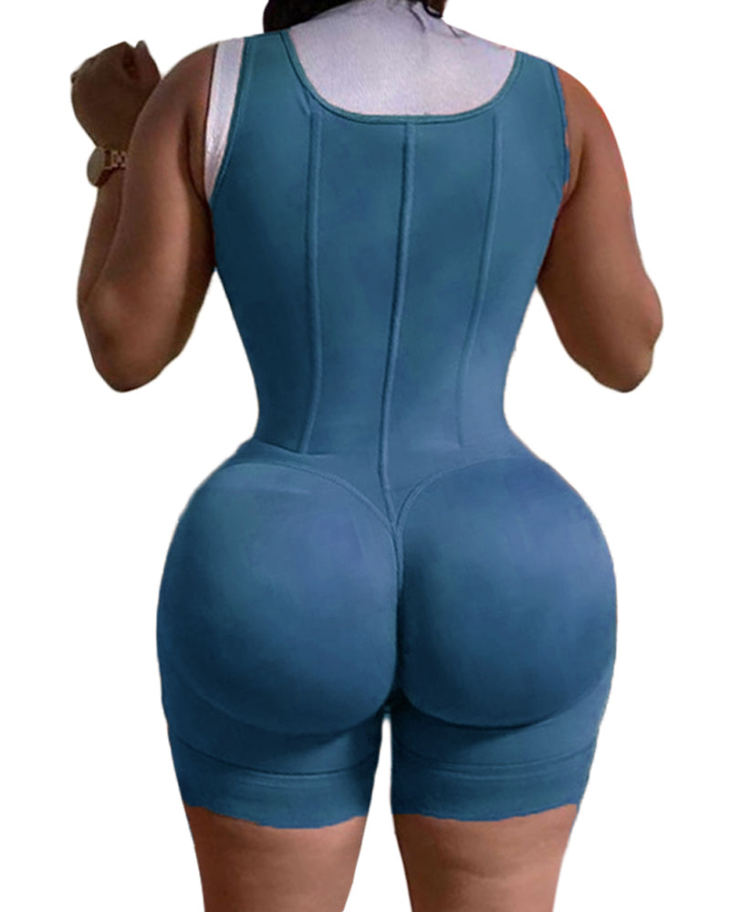 Bodyshaper High Compression Garment Abdomen Control Double Bodysuit