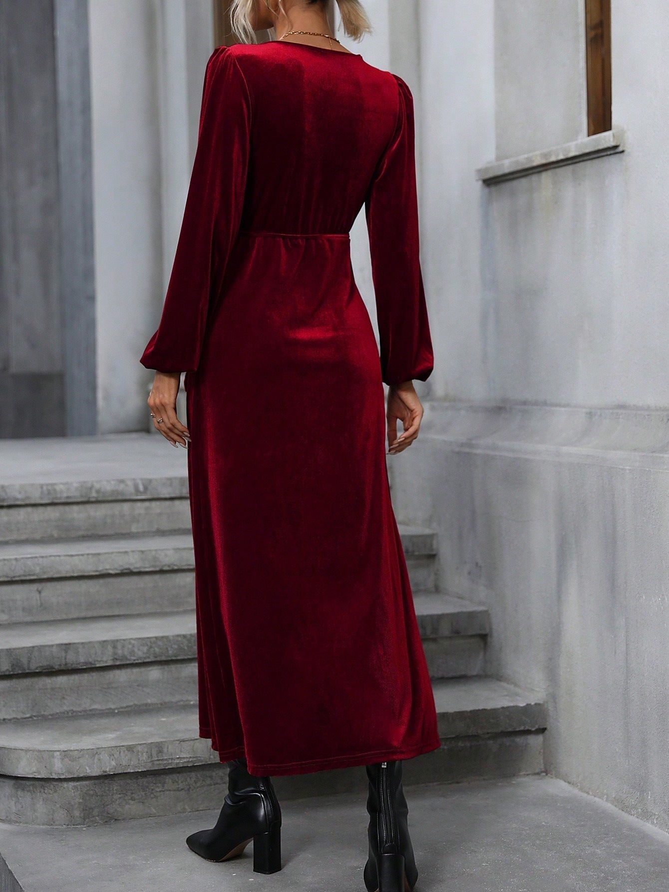 Clothing Party Velvet Mid-length Dress