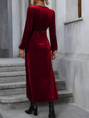 Clothing Party Velvet Mid-length Dress