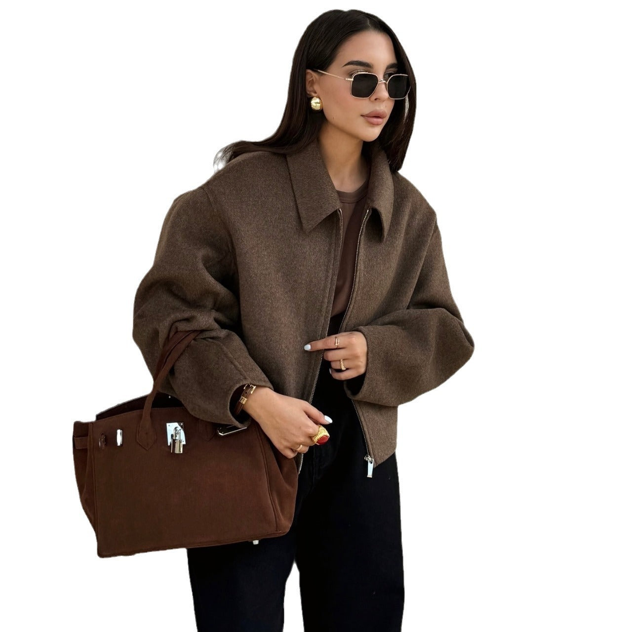 Fall And Lapels Woolen Coat