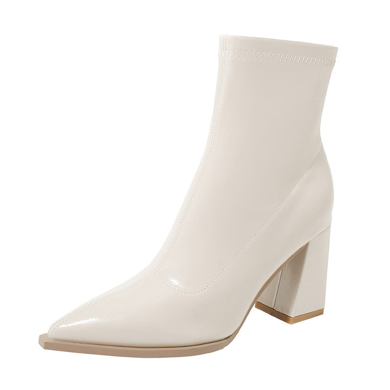 And White Skinny Boots Boots