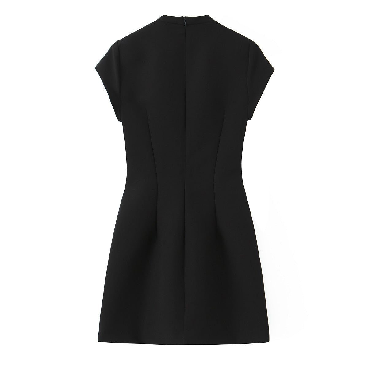 Polka-Dot Short Dress With Bow Accent