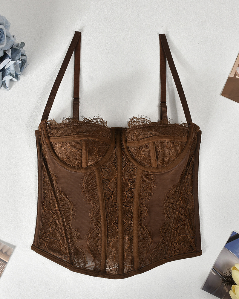 Lace Cutout Camisole Top